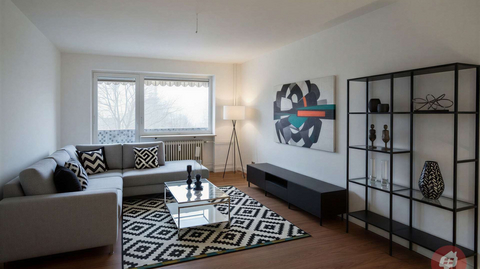 Neu sanierte 2-Zimmer-Wohnung mit Balkon und Blick ins Grüne